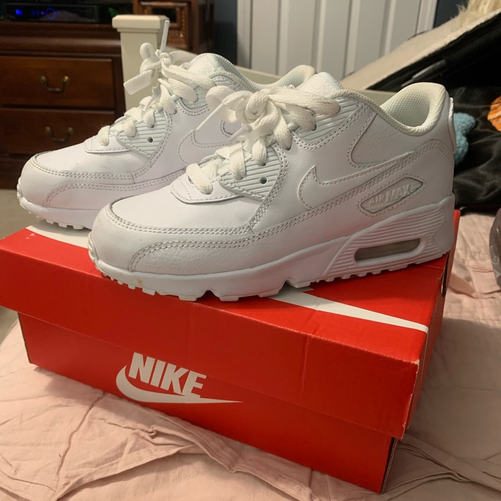 Brand new white air max sneakers only worn once.